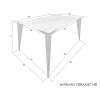 Стол керамический Norman Ceramic (белый глянец) #1