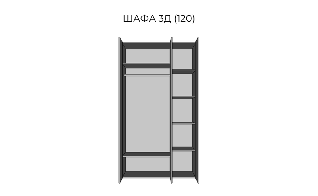 Шафа 3Д Ромбо (дзеркало) #1