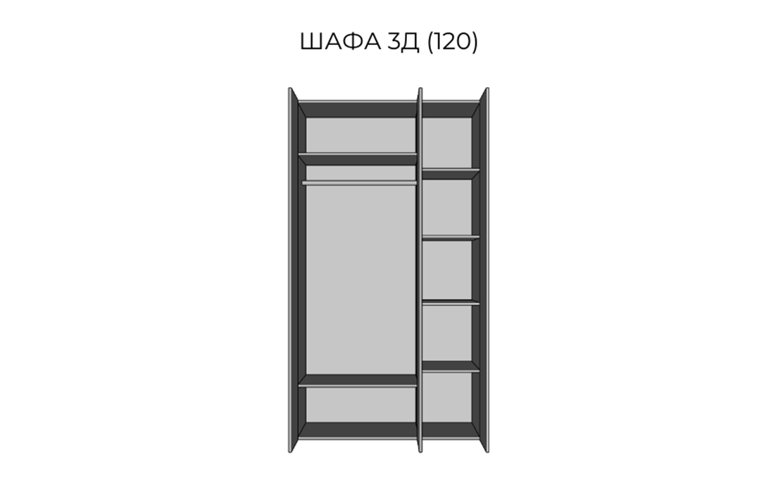 Шафа 3Д Амелія (дзеркало) #2