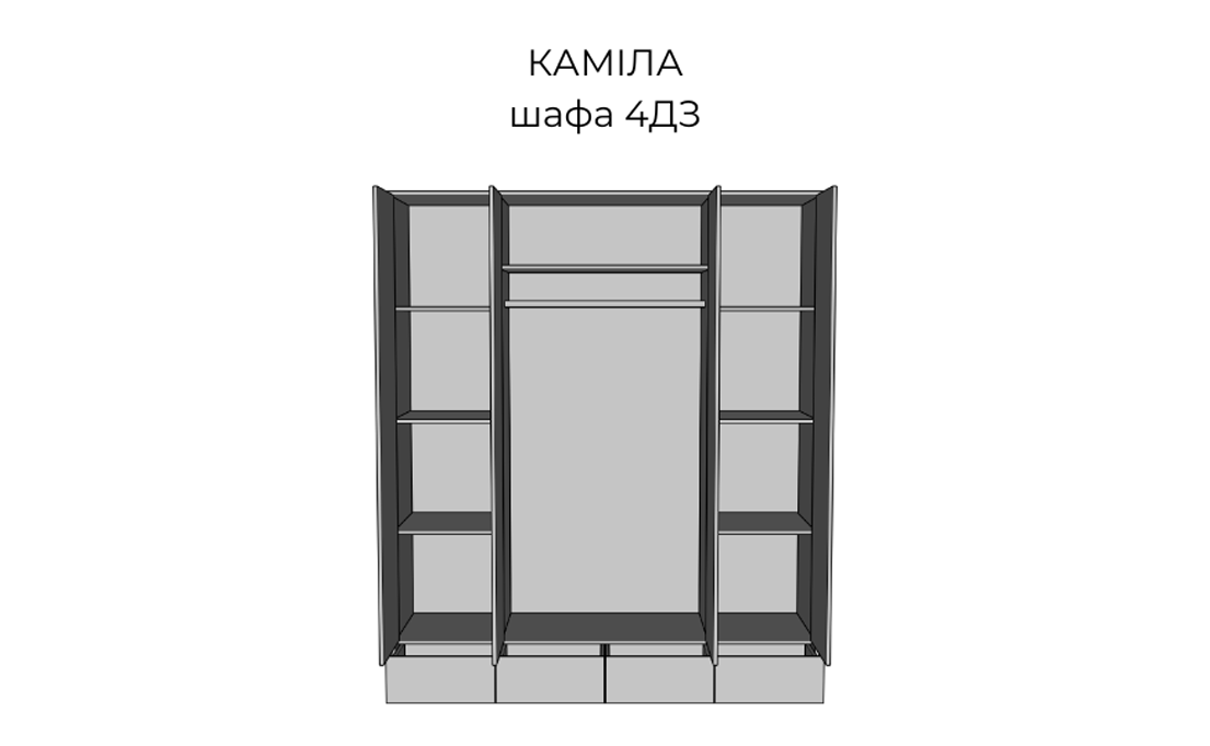 Шкаф 4ДЗ Камилла #1